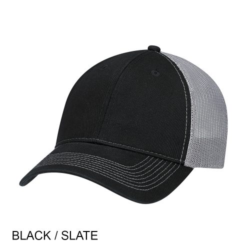 #004-6H640M/2/7M - ENZYME WASHED Deluxe Chino Twill with SOFT Mesh Back Trucker Cap - Image 3