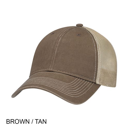 #004-6H640M/2/7M - ENZYME WASHED Deluxe Chino Twill with SOFT Mesh Back Trucker Cap - Image 7