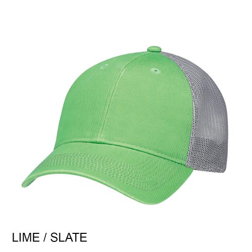 #004-6H640M/2/7M - ENZYME WASHED Deluxe Chino Twill with SOFT Mesh Back Trucker Cap - Image 11