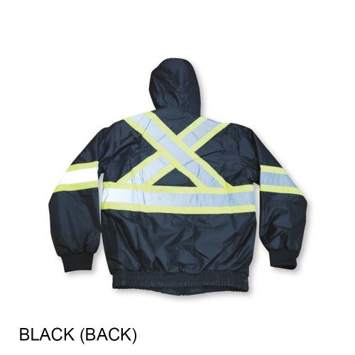 #010-BK145 - Battery Powered Heated Safety Rain Jacket - Image 4