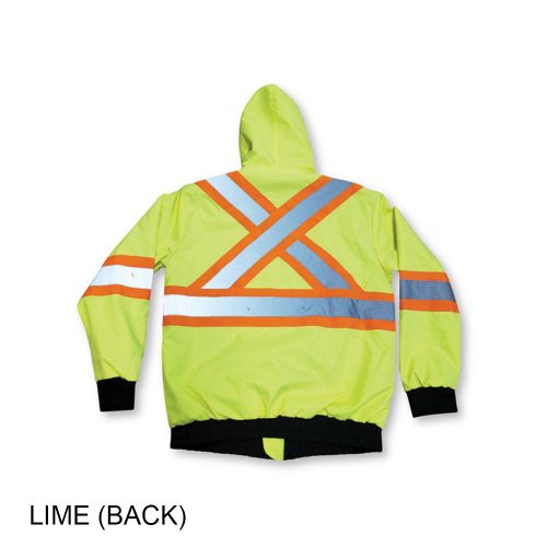 #010-BK145 - Battery Powered Heated Safety Rain Jacket - Image 2