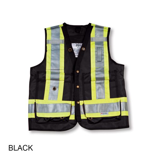 #010-BK402 - 100% Polyester Vest with 7 Front Pockets and Back Pouch - Image 3