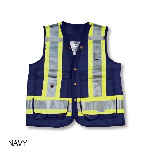 #010-BK402 - 100% Polyester Vest with 7 Front Pockets and Back Pouch - Image 6