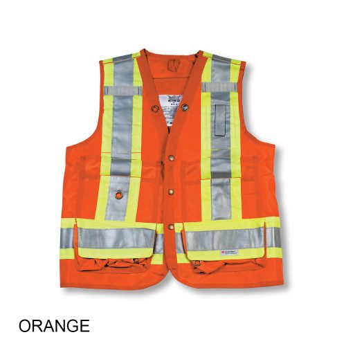 #010-BK402 - 100% Polyester Vest with 7 Front Pockets and Back Pouch - Image 7