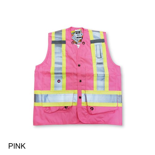 #010-BK402 - 100% Polyester Vest with 7 Front Pockets and Back Pouch - Image 8