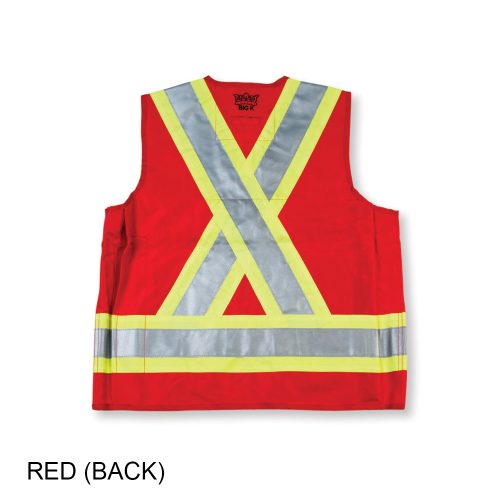 #010-BK402 - 100% Polyester Vest with 7 Front Pockets and Back Pouch - Image 2