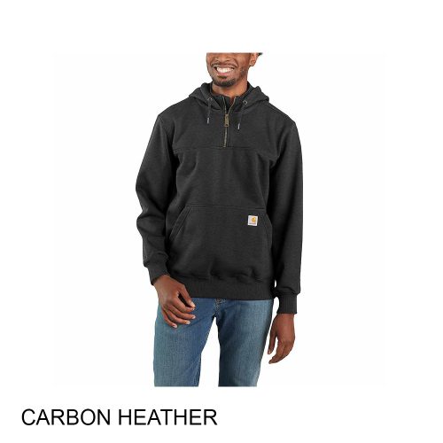 #313-100617 - CARHARTT Rain Defender Paxton Heavyweight 1/4 Zip Hooded Sweatshirt - Image 2