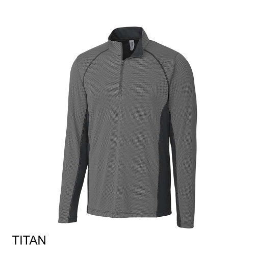 #015-MQK00100 - ICE Pique Colorblock Half Zip Men's Jacket - Image 8