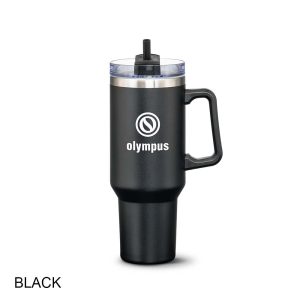 #055-D619 Compeer Handle Travel Mug w/Straw - 40oz