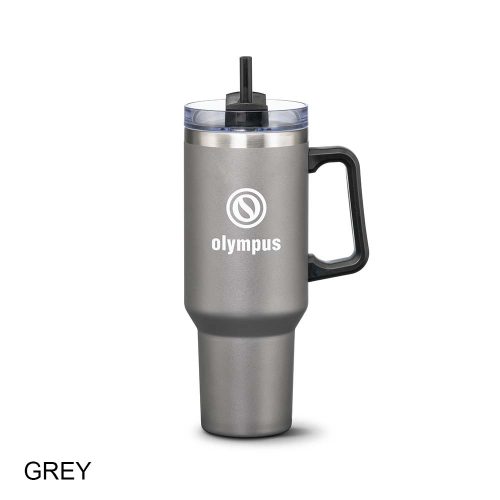#055-D619 Compeer Handle Travel Mug w/Straw - 40oz - Image 3