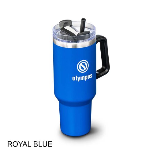 #055-D619 Compeer Handle Travel Mug w/Straw - 40oz - Image 5