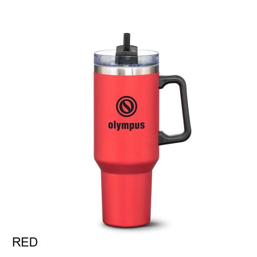 #055-D619 Compeer Handle Travel Mug w/Straw - 40oz - Image 4