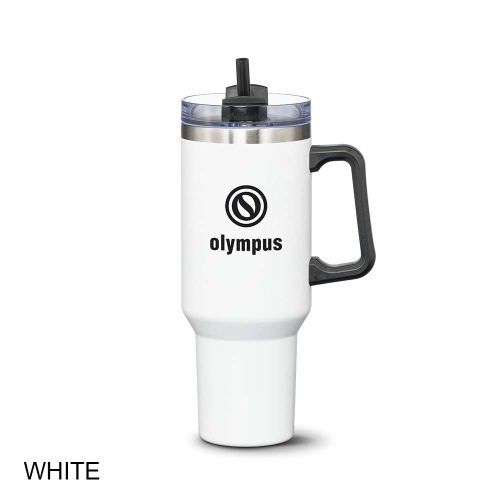 #055-D619 Compeer Handle Travel Mug w/Straw - 40oz - Image 7