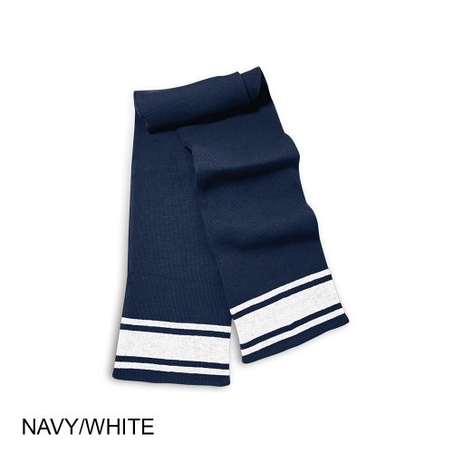 #059-FP659 Searston Knit Scarf With Three Stripes - Image 8