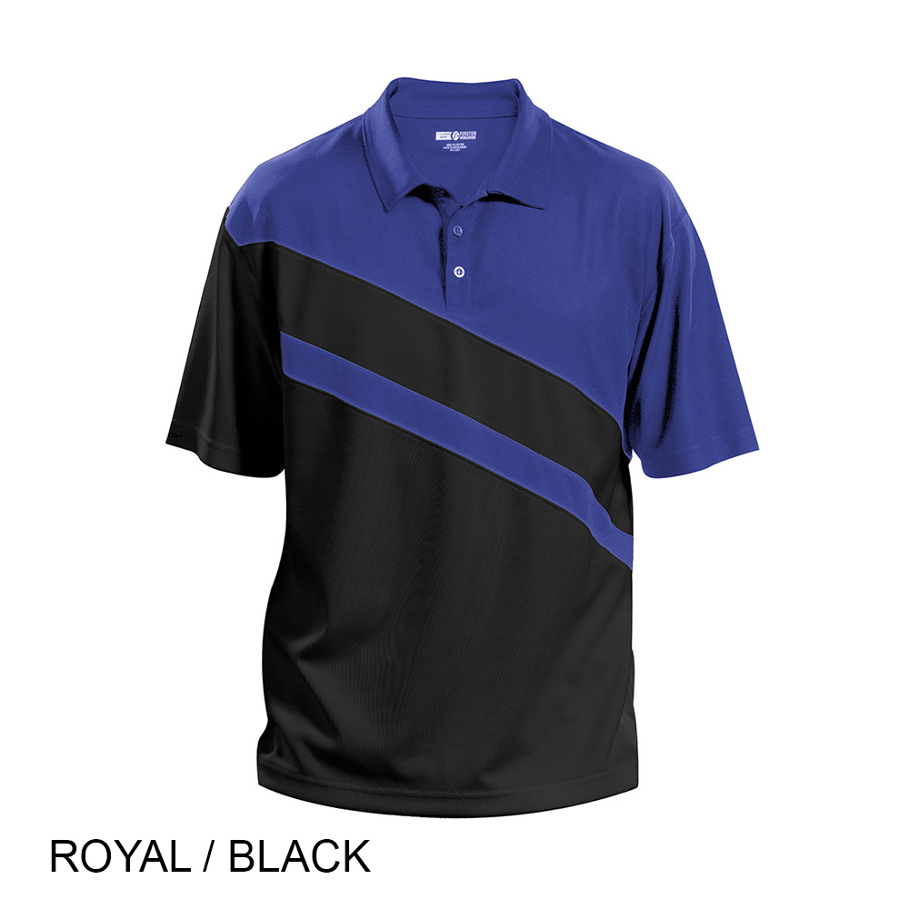 #059-FW7942 - THE BURLINGTON Contrast Colour Sleeve and Body Panel Performance Men's Polo - Image 7
