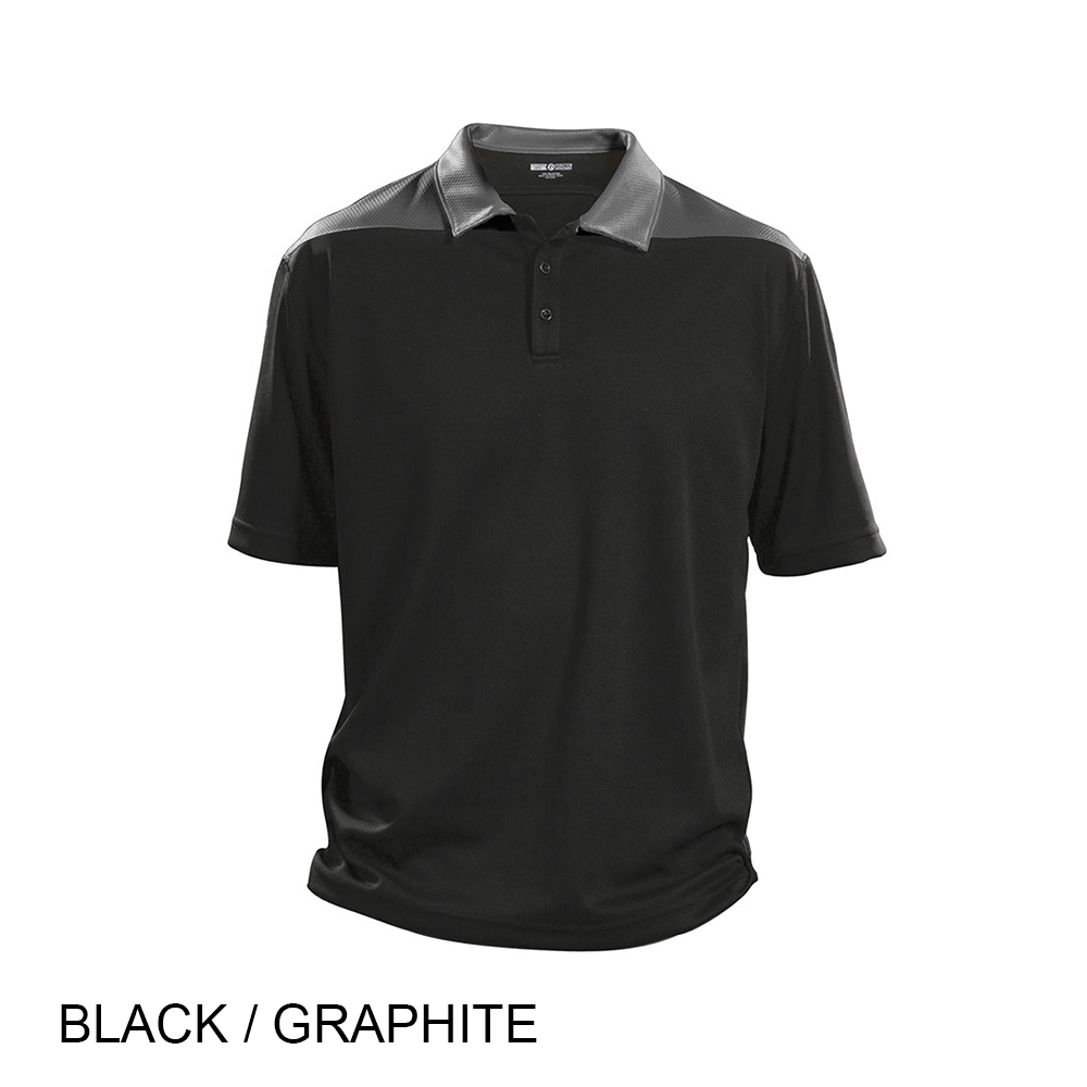 #059-FW7943 - THE LANCASTER Contrast Colours Collar & Shoulder Panel Performance Men's Polo - Image 2