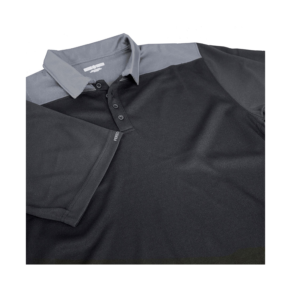#059-FW7943 - THE LANCASTER Contrast Colours Collar & Shoulder Panel Performance Men's Polo - Image 4