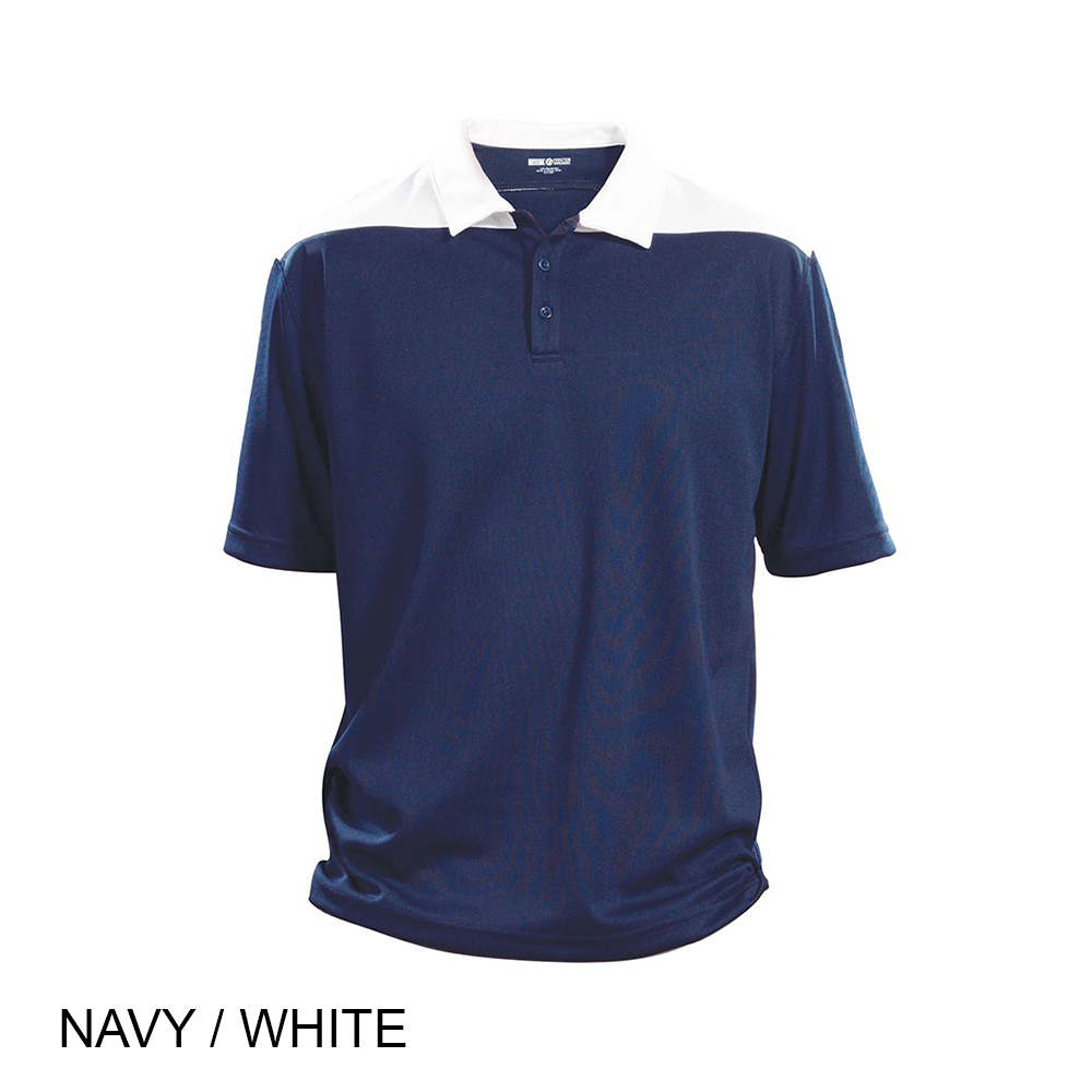 #059-FW7943 - THE LANCASTER Contrast Colours Collar & Shoulder Panel Performance Men's Polo - Image 7
