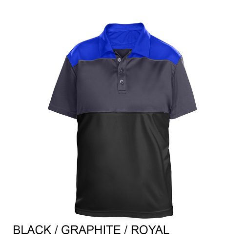 #059-FW7952 - BUFFALO Tri-Color Performance Men's Polo - Image 4