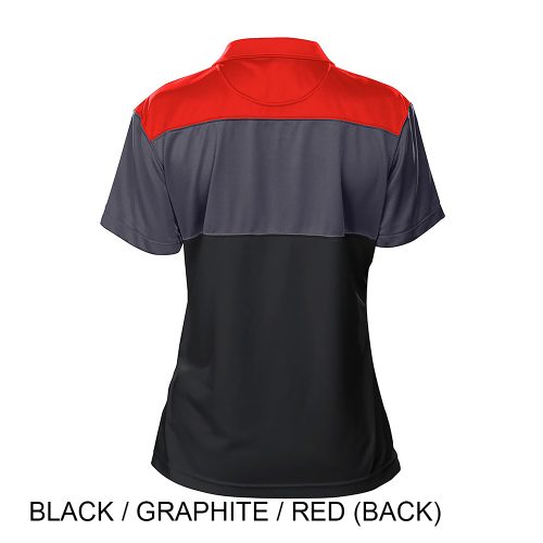#059-FW7956 - BUFFALO Tri-Color Performance Women's Polo - Image 2
