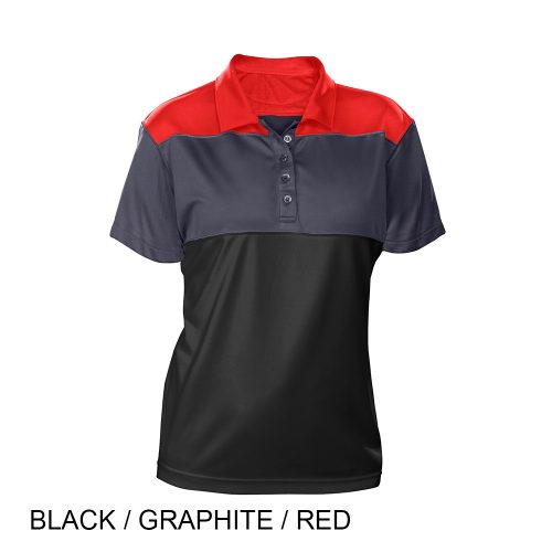#059-FW7956 - BUFFALO Tri-Color Performance Women's Polo