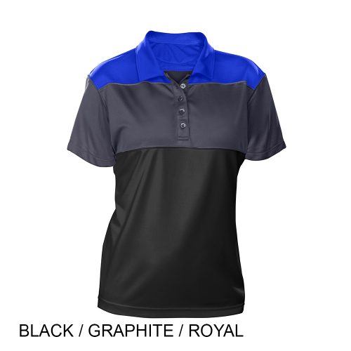 #059-FW7956 - BUFFALO Tri-Color Performance Women's Polo - Image 4