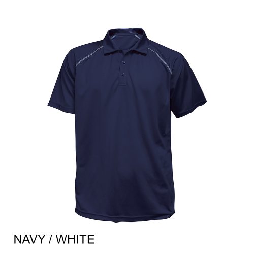 #059-FW7965 - THE CHESTER Contrast Colour Stitching Along Armholes & Back Panels Men's Polo - Image 4
