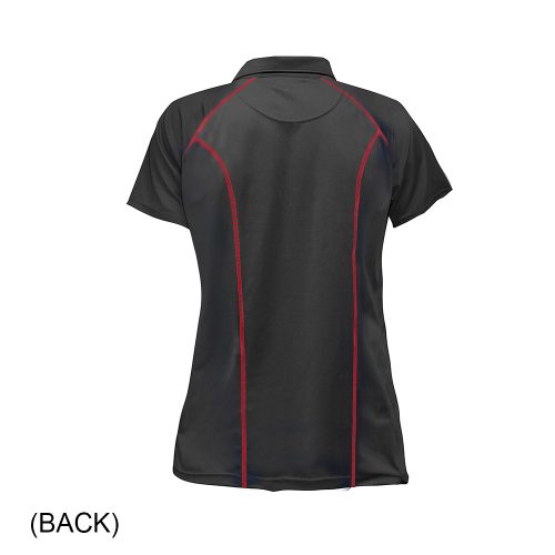 #059-FW7966 - THE CHESTER Contrast Colour Stitching Along Armholes & Back Panels Women's Polo - Image 2
