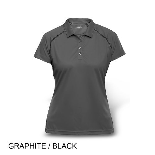 #059-FW7966 - THE CHESTER Contrast Colour Stitching Along Armholes & Back Panels Women's Polo - Image 3