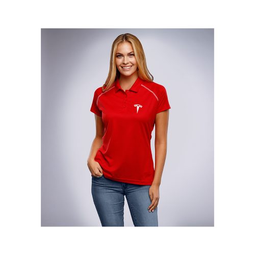 #059-FW7966 - THE CHESTER Contrast Colour Stitching Along Armholes & Back Panels Women's Polo - Image 7