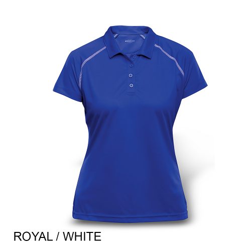 #059-FW7966 - THE CHESTER Contrast Colour Stitching Along Armholes & Back Panels Women's Polo - Image 6