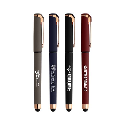 #068-AGY - Islander Softy Rose Gold Gel Pen with Stylus
