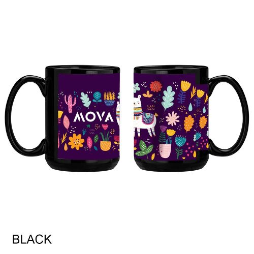 #068-MUX - SimpliColor Black Ceramic Mug - Imprinted - 15oz
