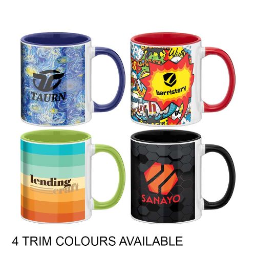 #068-MUY - SimpliColor Ceramic Mug with Color Pop- Imprinted - 11oz