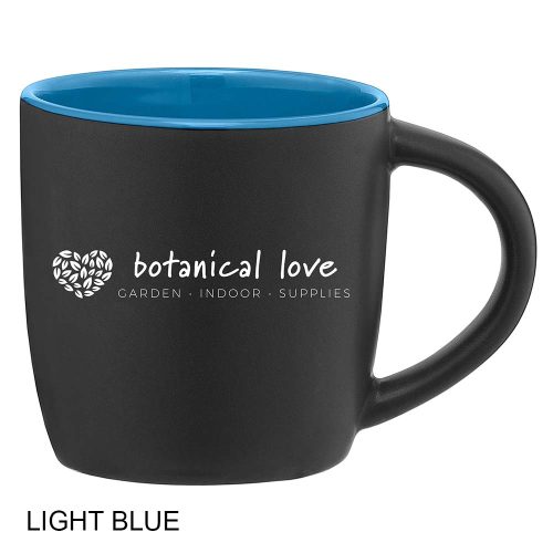 #068-MUZ - Zanzibar Matte Black Ceramic Mug with Color Pop - Imprinted - 12oz - Image 2