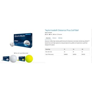 #077-ITMDP - TAYLORMADE Distance Plus Golf Ball