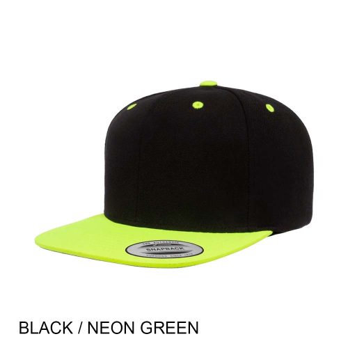 #138-6089MT - YP CLASSICS Premium Snapback Flat Brim Two Tone Cap - Image 3