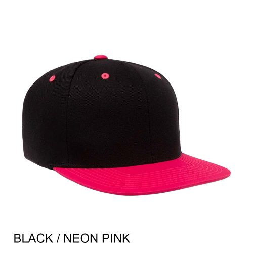#138-6089MT - YP CLASSICS Premium Snapback Flat Brim Two Tone Cap - Image 5