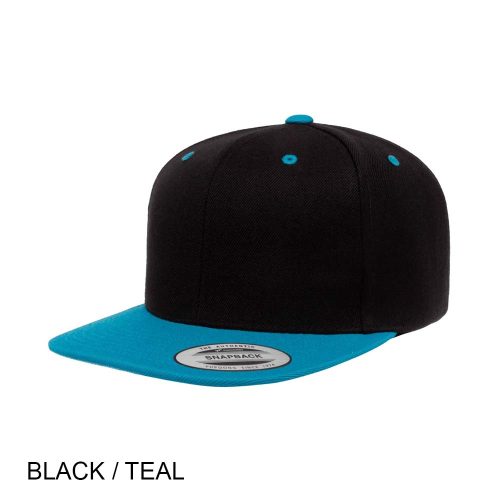 #138-6089MT - YP CLASSICS Premium Snapback Flat Brim Two Tone Cap - Image 9
